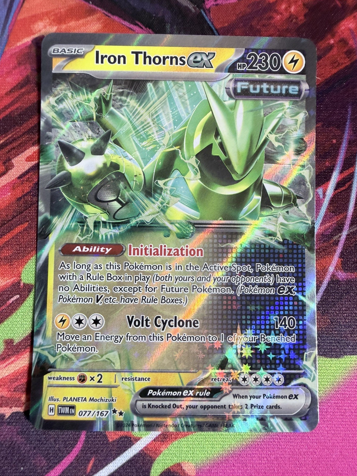 Pokemon TCG Iron Thorns ex 77/167 Twilight Masquerade Double Rare NM/Mint