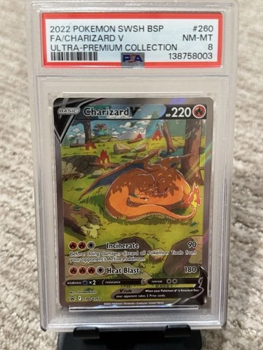 Pokemon SWSH260 2022 FA/Charizard V Ultra-Premium Collection  PSA 8