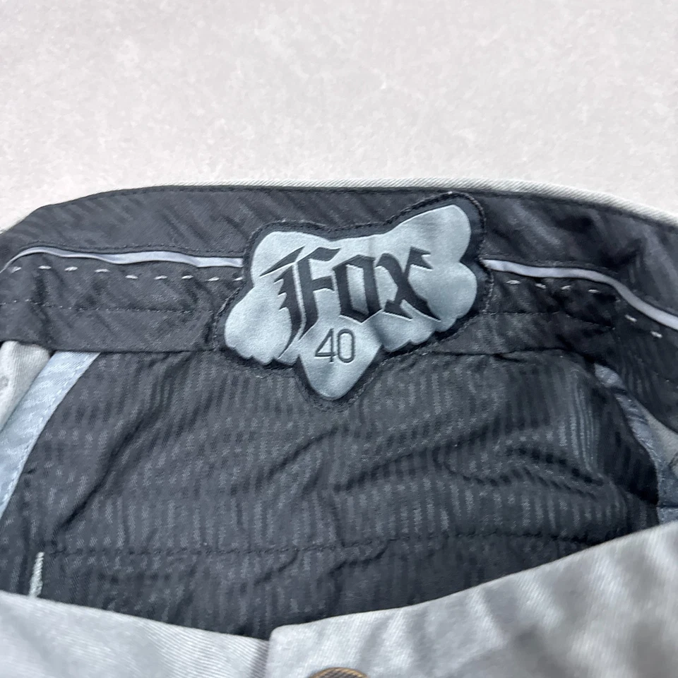 Fox Racing Shorts Mens 40 Gray Essex Baggy Loose Street Work Embroidery Logo - Image 4 of 4