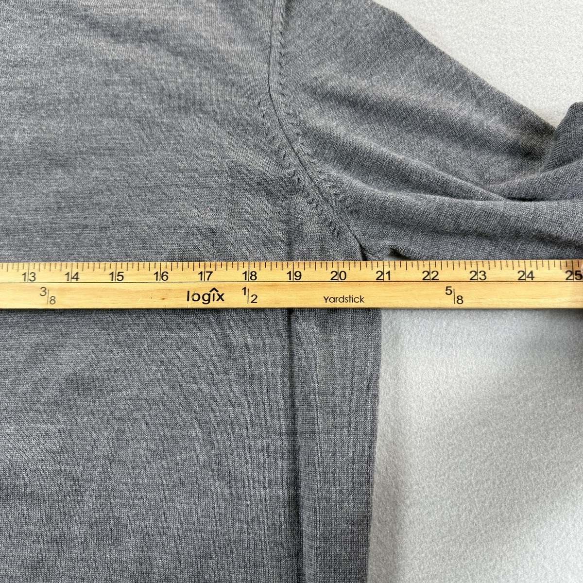 Boss Sweater Mens Large Gray 1/4 Zip Mock Neck 100% Wool Knit Pullover New View 3