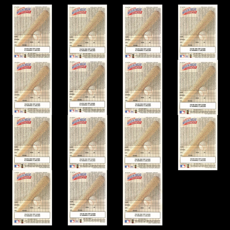 Lote 15 tarjetas de béisbol 1997 Fleer Million Dollar Moments Henderson Foto 2 de 4