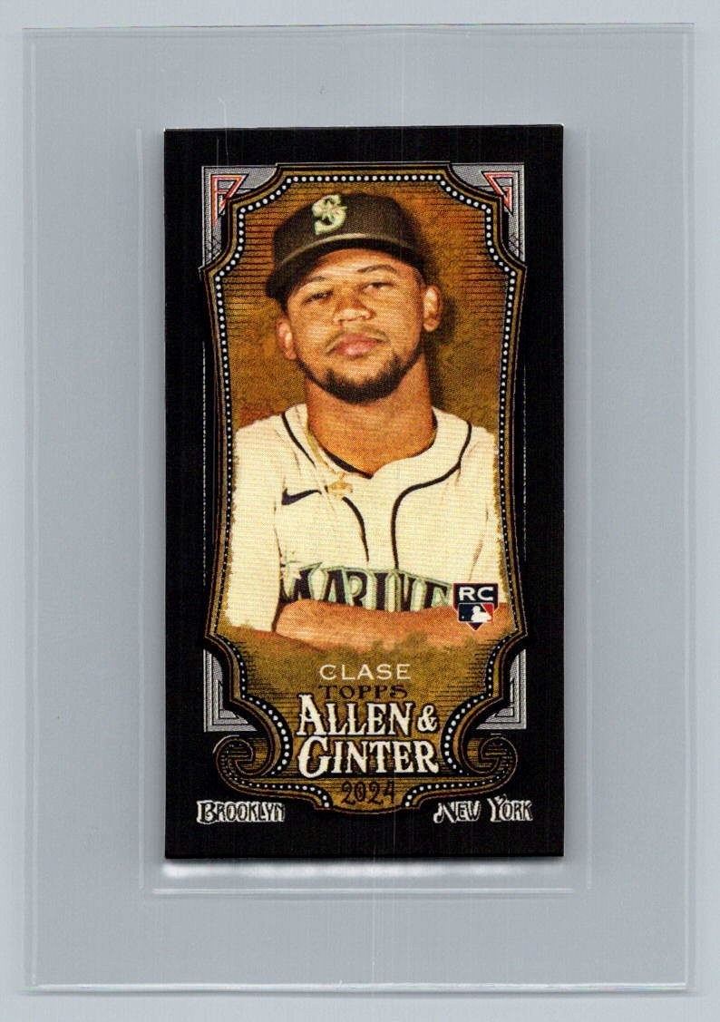 #263 Jonatan Clase 2024 Topps Allen & Ginter Mini Black Border RC Seattle