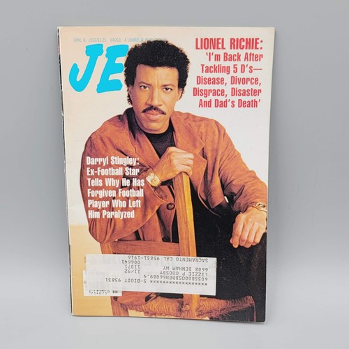 Vintage Jet Magazine June 8 1992 Lionel Richie Cover and Darryl Stingley - Picture 1 of 4