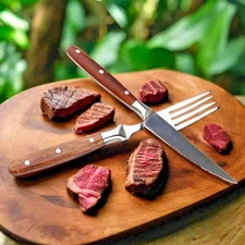 Unique Custom (Royal) Chef Supreme Quality Steak Fork And Knife Set