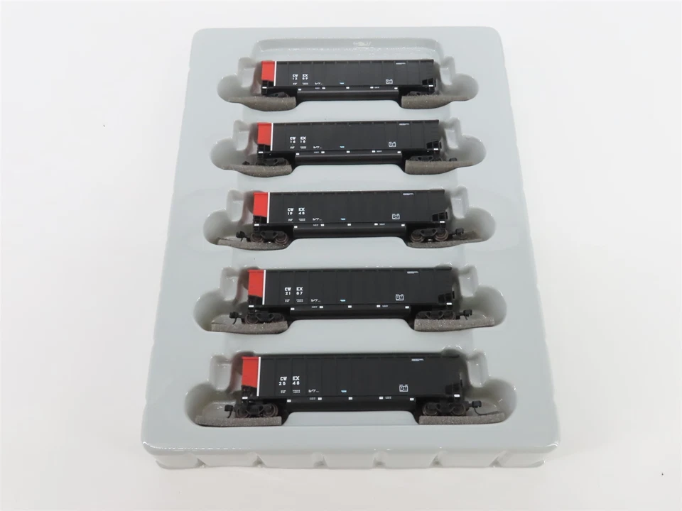 N Scale Athearn 10467 CWEX Commonwealth Edison BethGon Coalporter w/ Load 5-Pack - Image 2 of 4