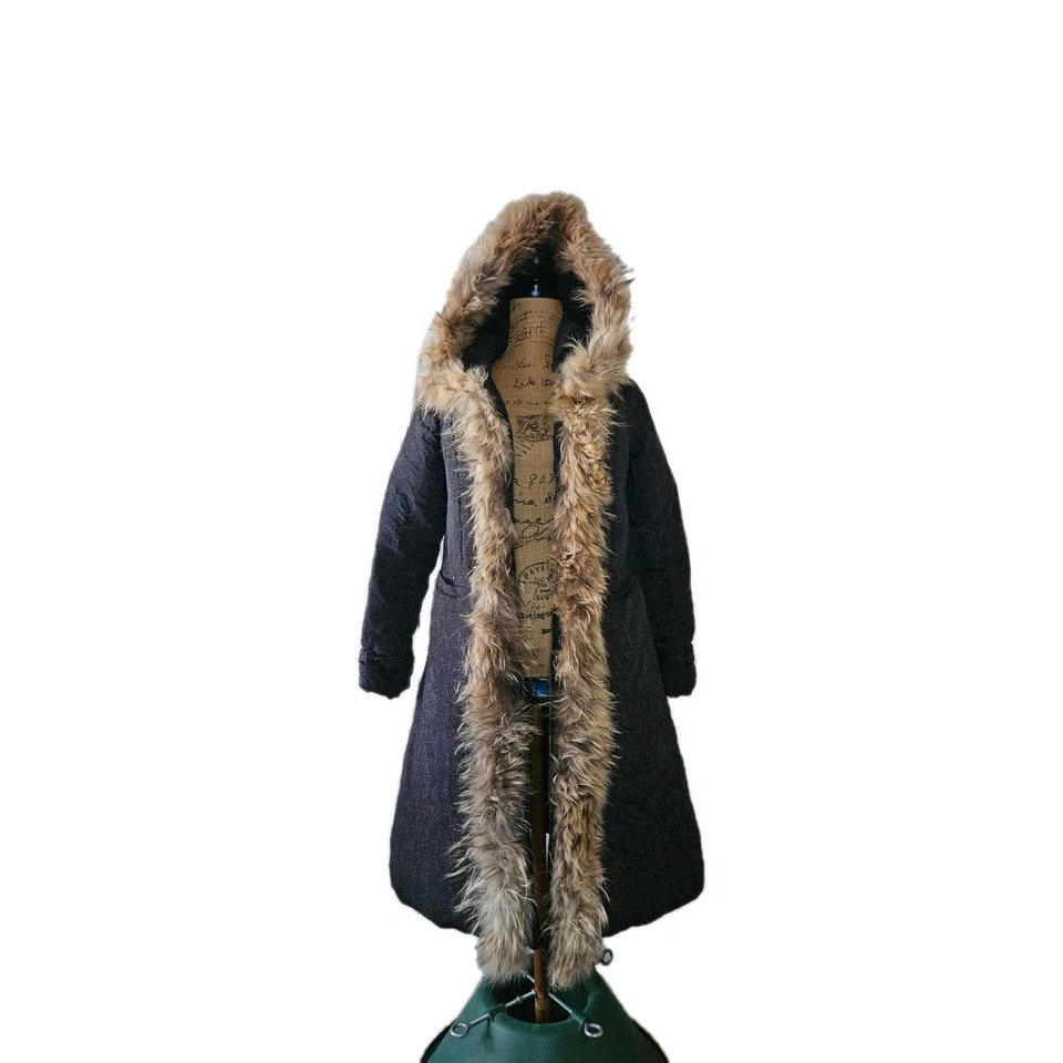 Женское зимнее пальто Artka черное в горошек с меховой подкладкой размер M - Изображение 4 из 4