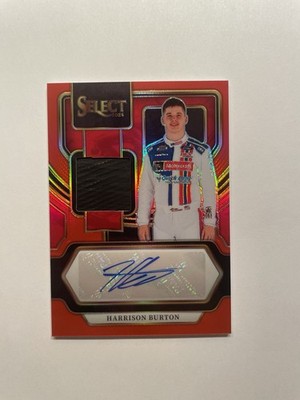 Harrison Burton -- 2024 Panini Select -- Patch Auto - RED Prizm /49