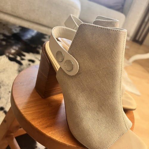RAG & BONE Leigh Canvas City Sandal Beige Size 36 - Picture 9 of 13