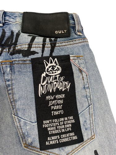 Cult of Individuality Rocker Slim Jeans Men's 29x32 Blue Denim Grunge Rock Punk - Picture 4 of 13