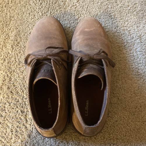 Scarpe LL Bean Stonington stivali chukka con lacci in pelle oliata marrone da uomo 10,5 - Foto 6 di 8