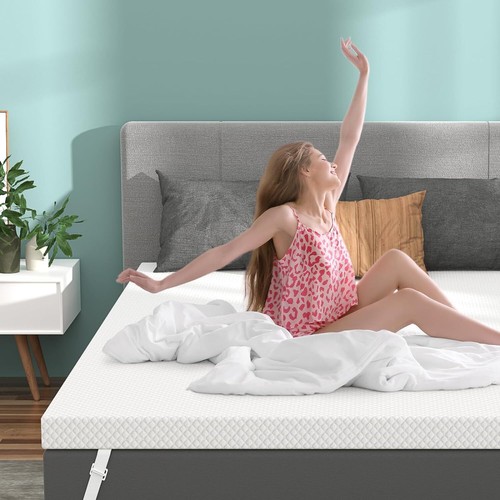 Bedstory 3 Inch Firm Mattress Topper Full Gel Ventilated Bed Topper Back Pain - 第 2/12 張圖片
