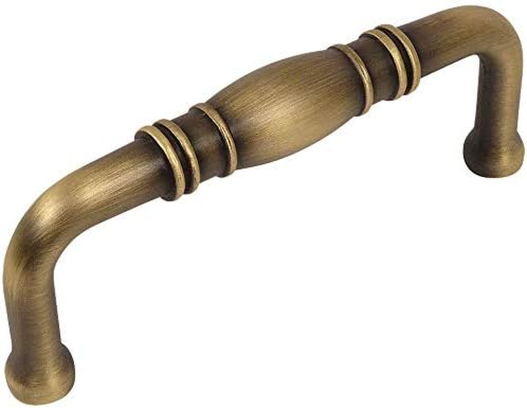 10 Pack -  4313BAB Brushed Antique Brass Cabinet Hardware Handle Pull - 3