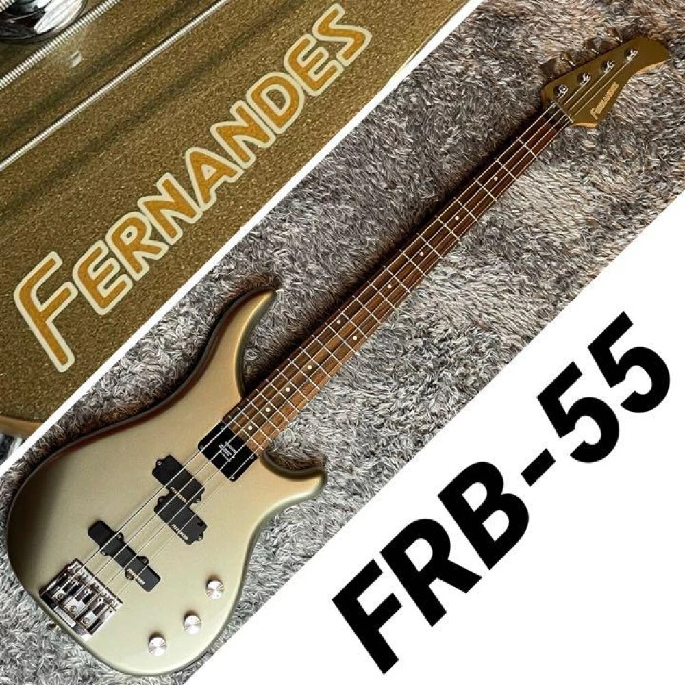 Fernandes FRB-55 Electric Bass Guitar Gold | eBay
