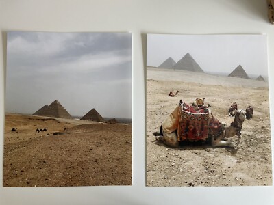 Set of 2 Egyptian Pyramid Travel Photos 8x10