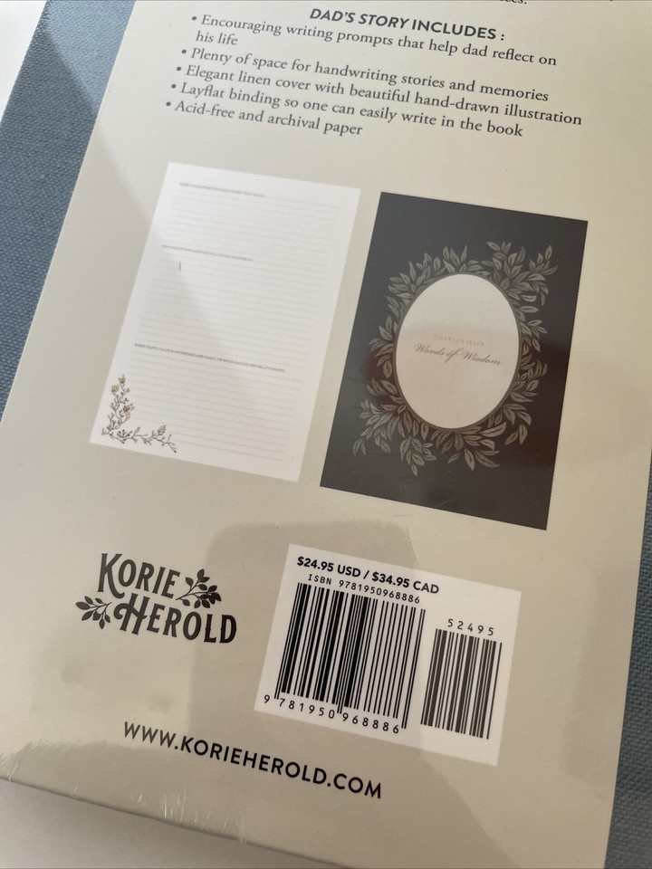 Dad's Story A Memory and Keepsake Journal for My Family Hardcover 2022