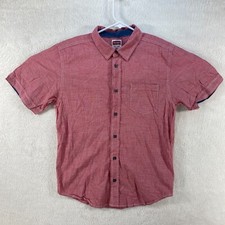 Wrangler Cowboy Western Short Sleeve Button Up Red Shirt Youth Size XXL 18