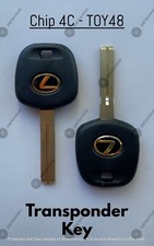 2x New Oem Lexus Transponder Chip 4c Ignition Key Replacement Toy48 Short Blade