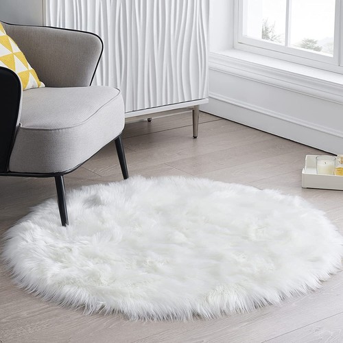 Latepis Faux Fur Sheepskin Area Rugs Soft Shaggy Carpet for Living Room Bedroom - Picture 83 of 219