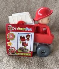 Cocomelon Build A Car 4 Piece Set. New 2021 JJ Red Fire Truck New 6 Chunky