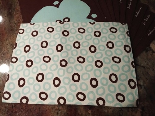 11 manteles individuales Jonathan Adler marrón y azul pálido flor algodón reversibles 18x13" - Imagen 3 de 6