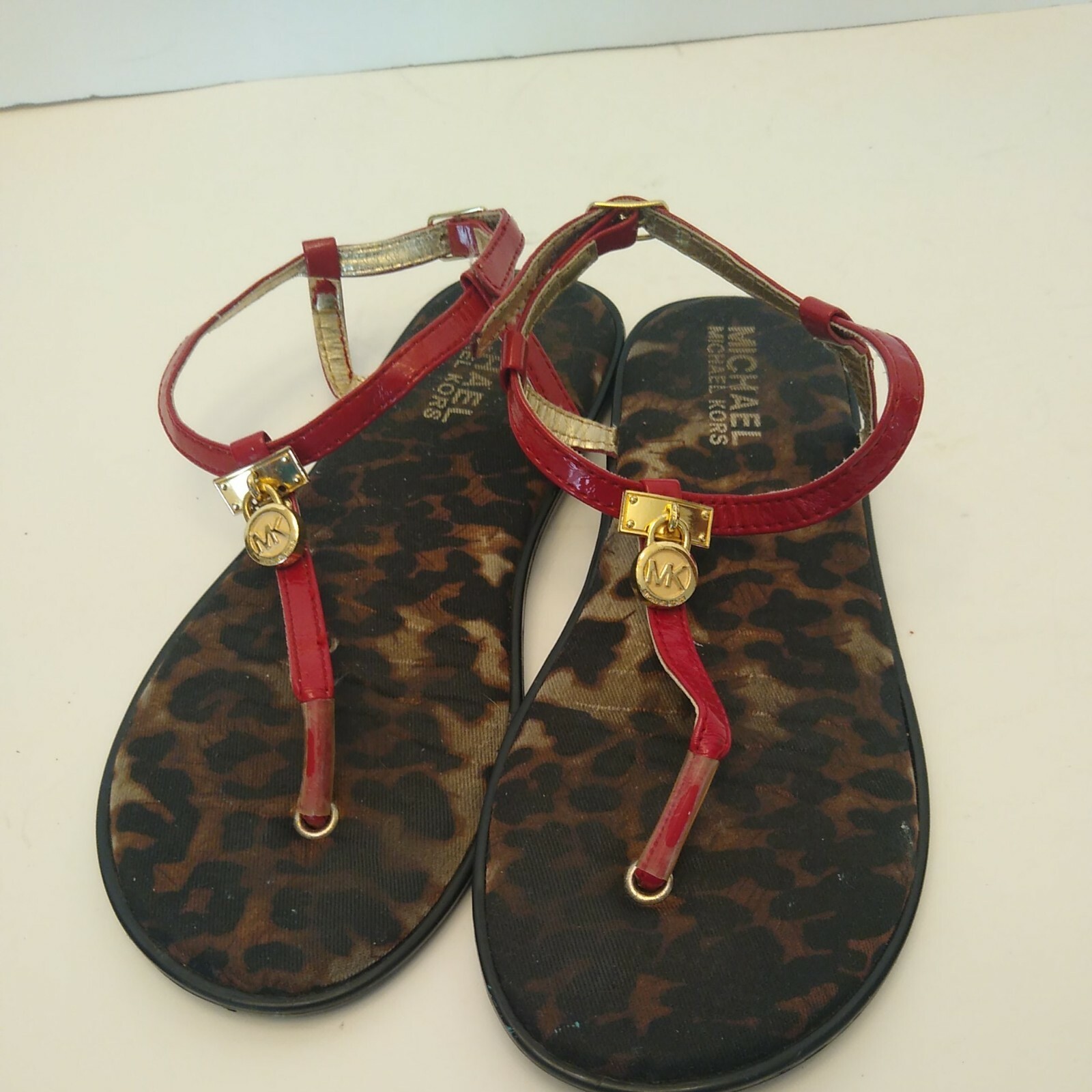 michael kors red sandals