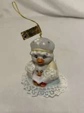 Jasco Caring Critter Chimer Bird Reading to Chick Ornament 3" Original Label.