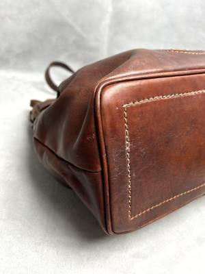 Sac Vintage The Bridge En Cuir Marron – Occasion Bon état, Fait Main Italie, Bandoulière