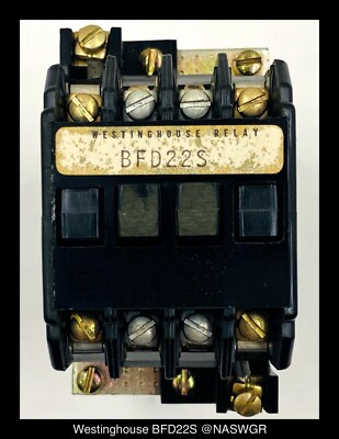 Westinghouse BFD22S Control Relay - 120vDC Coil - Unused/1Yr Warranty