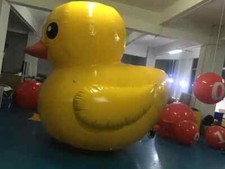 Promoción inflable gigante gigante gigante de 10 pies PVC amarillo goma pato flotadores piscina lago