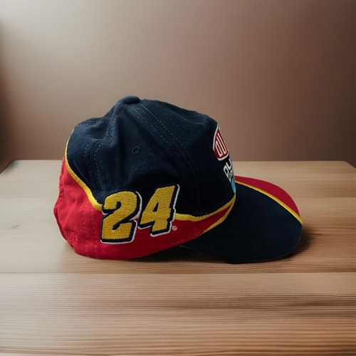 Chase Authentics Jeff Gordon Blue & Red Solid Dupont SnapBack Hat NEW - Picture 2 of 6