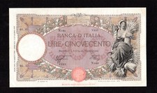 CINQUECENTO 500 LIRE MIETITRICE CAPRANESI REGNO D'ITALIA ROMA  16/08/1939