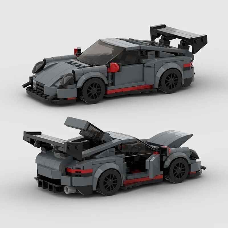 MOC LEGO Grey Porsche 911 Car Building Kit