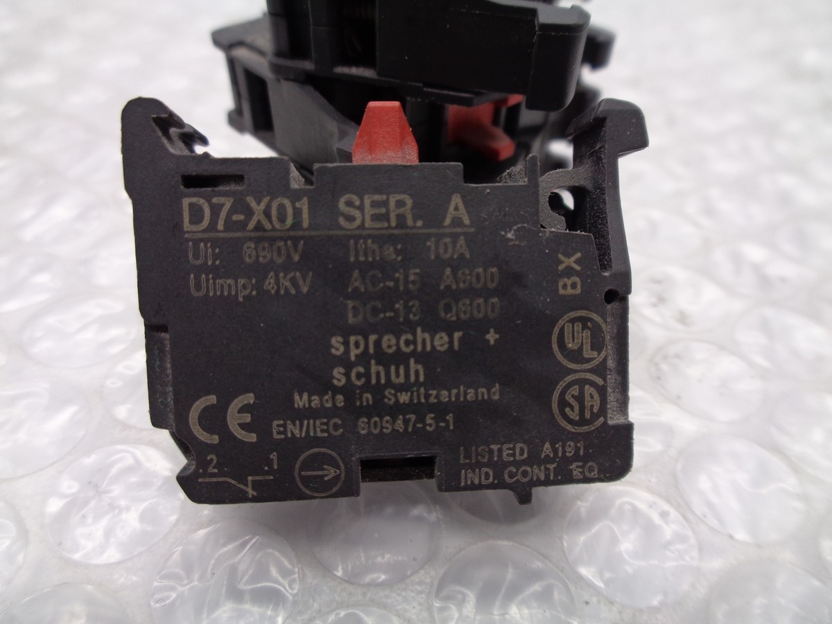 NHP (Sprecher + Schuh) D7-X01L Pushbutton Contact Block