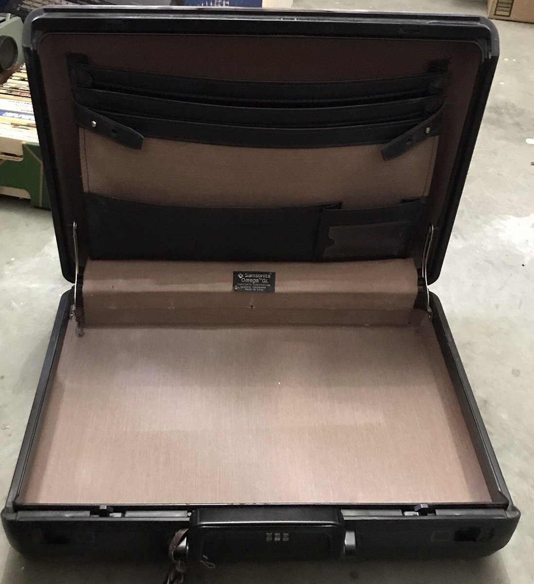 Vintage Samsonite Omega GL Brown Hard Shell Briefcase Working