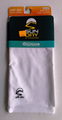 Sunday Afternoons UV Shield Cool Gaiter White Coolcore Cooling Breathable NEW