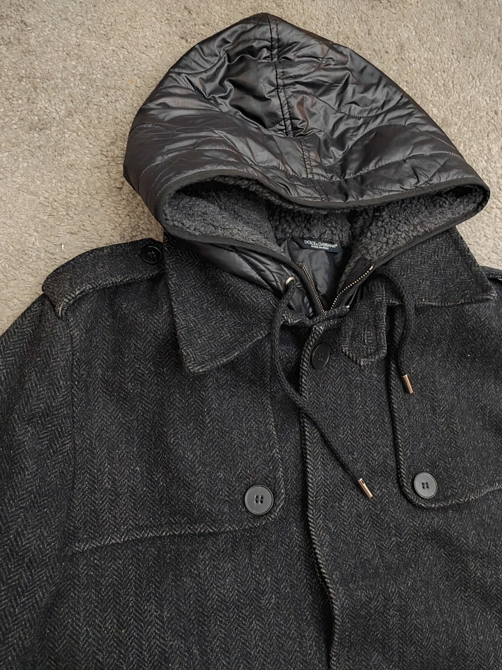 Dolce & Gabbana Martini Abrigo Chaqueta Abrigo Hombre Lana Talla 50 Italia Foto 2 de 4