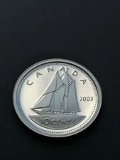 ***  CANADA 10  CENTS  2003  ***  PROOF  HEAVY  CAMEO  ***  STERLING  SILVER ***