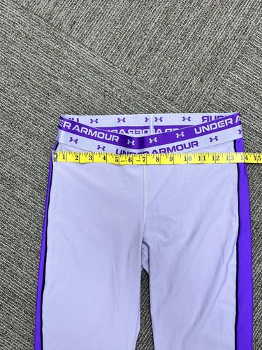 Under Armour Fitted Logo Leggings Youth Girls Size YL Purple Compression - Picture 3 of 11