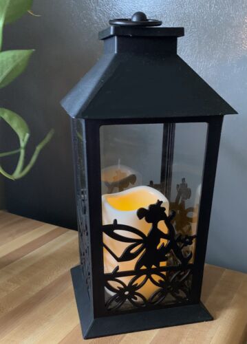 Fairy Silhouette Hanging Lantern *LED candle Light *Indoor Or Outdoor*Tinkerbell - Picture 1 of 2