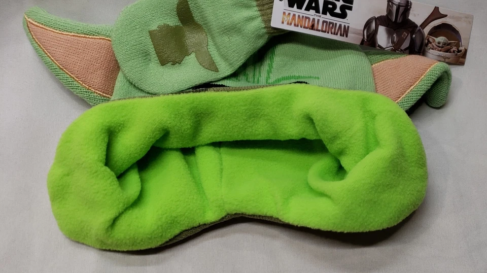 Juego de sombreros y mitones Star Wars The Mandalorian The Child Toddler Trapper OSFM/Nuevo Foto 4 de 4