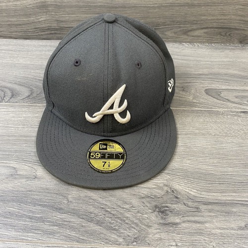 Atlanta Braves Hat /White Logo New Era 59FIFTY Fitted Cap 7-1/8