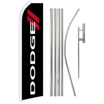 Dodge Swooper Flutter Feather Advertising Auto Flag & Pole Kit