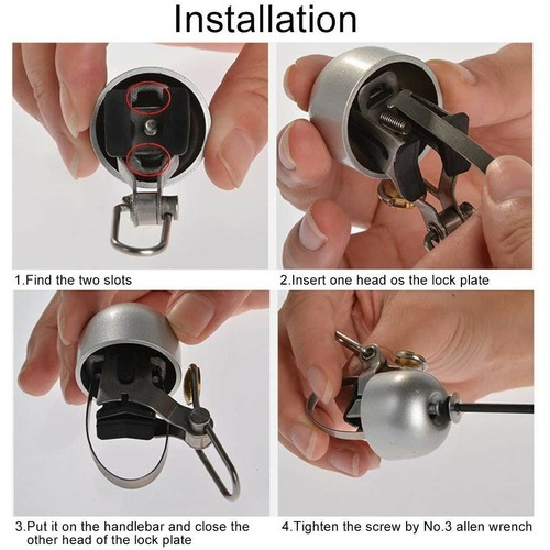 ROCKBROS Cycling Bell Bike Vintage Classic Handlebar Ring Bicycle Retro Bell - Picture 5 of 6