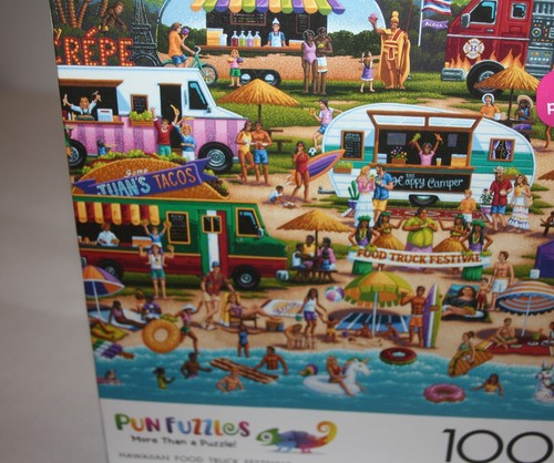 Rompecabezas Buffalo 1000 piezas camión de comida hawaiano festival juegos de palabras - Imagen 5 de 9