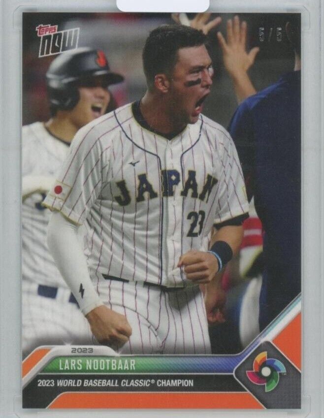 Lars Nootbaar 2023 Topps Now WBC Champions Orange #WBCJPN2 5 Lars Nootbaar 2023 Topps Now WBC Champions Orange #WBCJPN2 5