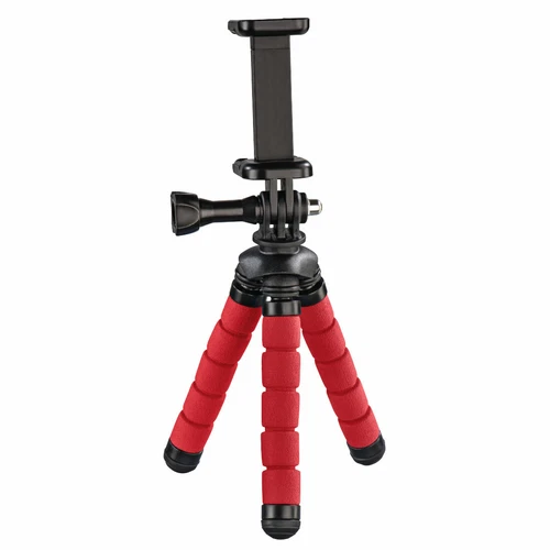 HAMA FLEX MINI-TRIPOD FOR SMART PHONE AND GOPRO ACTION CAMERAS, 14 CM, RED 4611
