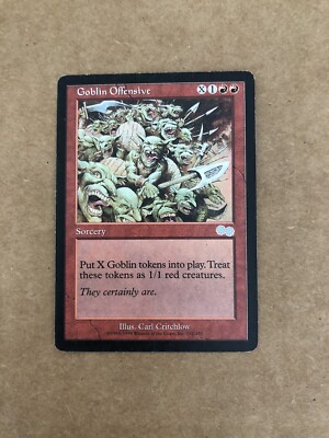 offensive mtg cards Magic the Gathering Goblin Offensive Card MTG Urza's Saga We Combine On  Shipping