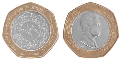 Jordan 1/2 dinar, 2012 (AH1433), KM #79, como nuevo X 10 piezas - Imagen 1 de 4
