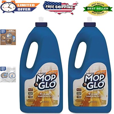 2-Pack Professional Multi-Surface Floor Cleaner 64oz - Citrus Scent, Shine-Lo...