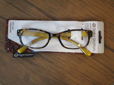 FOSTER GRANT SIGHT STATION 1.00 GOLD TORTOISE FRAME READING GLASSES NEW
